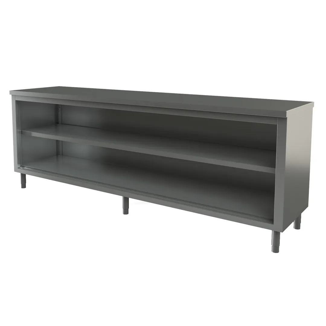 Tarrison TC-CO2496-KIT Cabinet Base Open Front Work Table with Mid-Shelf, 96"W x 24"D