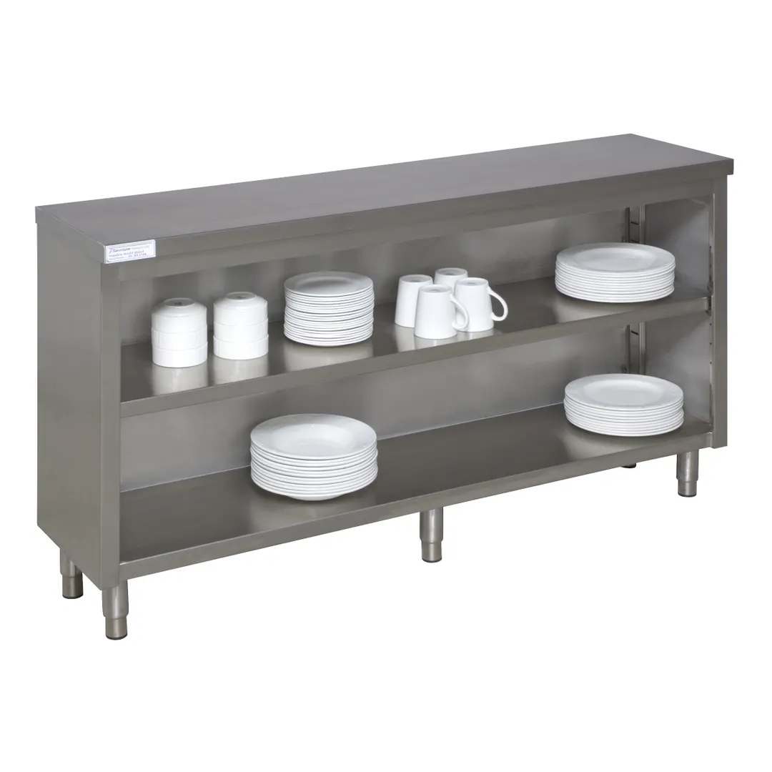 Tarrison TC-DC1560 60"x15" Stainless Steel Servery Dish Cabinet with Adjustable Shelf