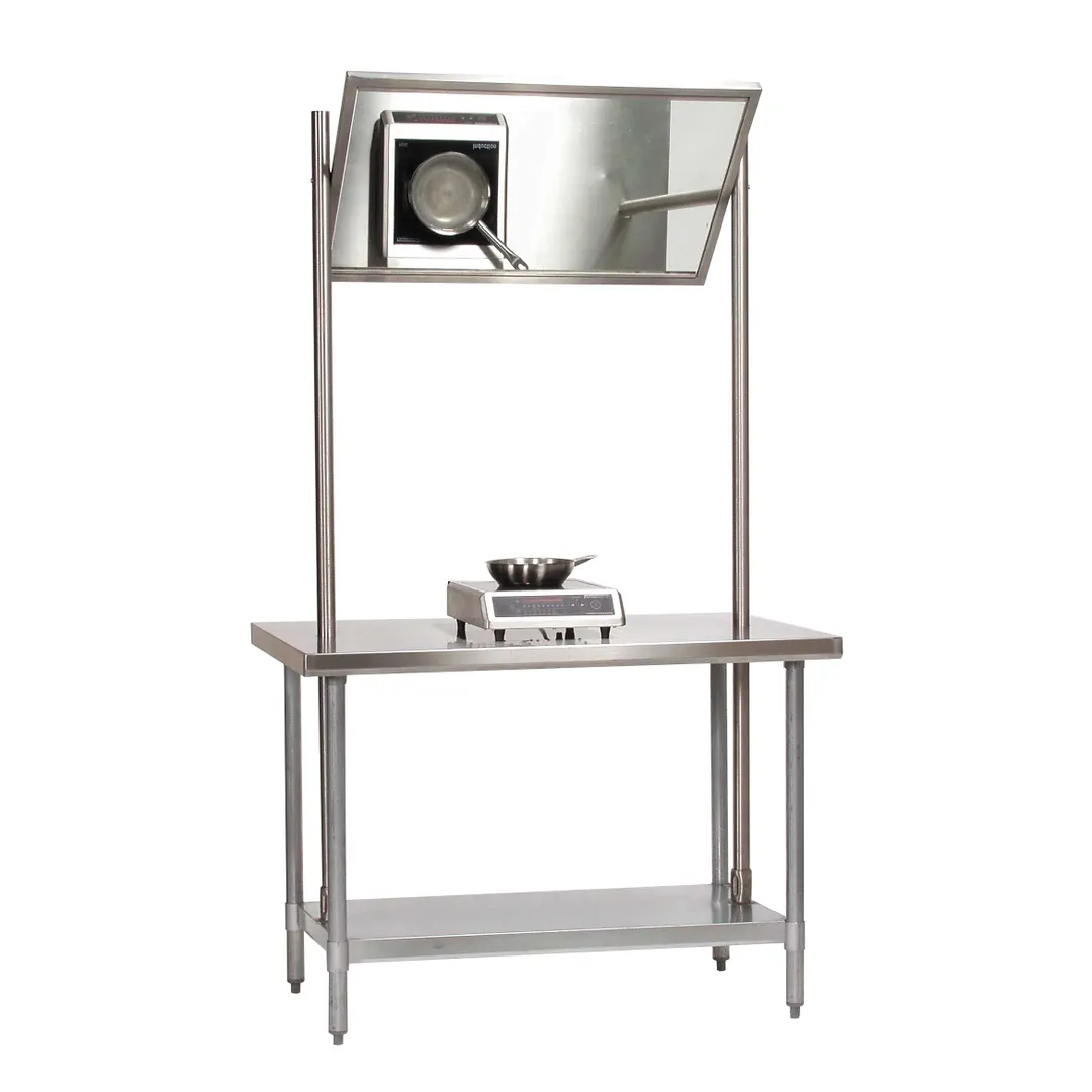 Tarrison TF-DT48-KIT Demo Table, 48""W X 30""D X 94""H, Overhead Mirror
