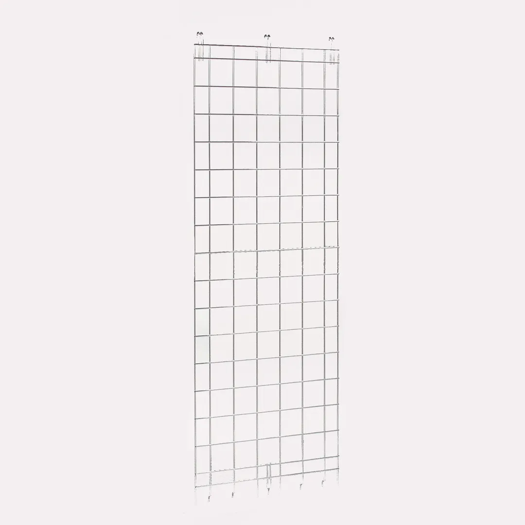 Tarrison TS-EP1474C 14" x 74" Chrome Wire Grid Enclosure Panel for Restaurant Shelving