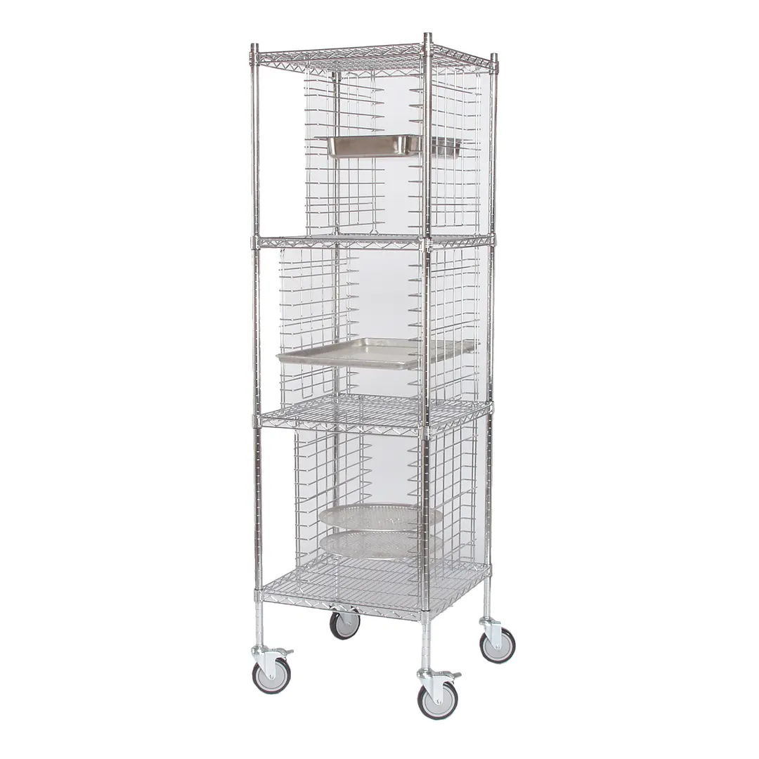 Tarrison TS-UPR242480Z-KIT Universal Bun Pan & Insert Pan Rack w/ 3 Tray Slides, 4 Wire Shelves