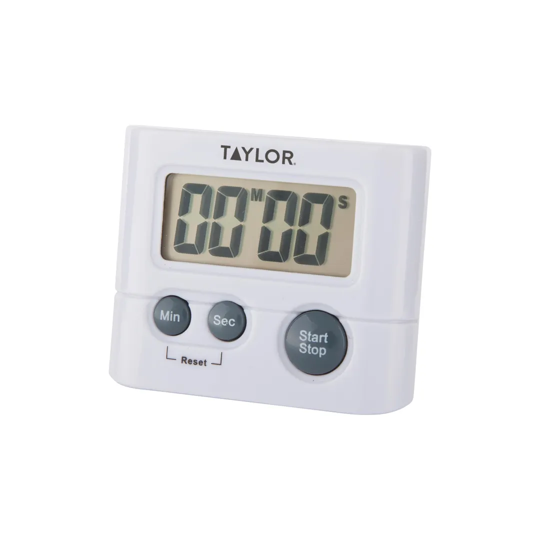 Taylor Precision 582721 Digital Timer, 99:59, 3/4" LCD, Up/Down Count, Clip/Magnet/Stand, AAA Battery