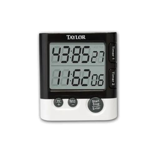 Taylor Precision 5828 Dual Event Timer Clock, 1.5" Readout, Clip/Magnet/Stand - 1 AAA Battery