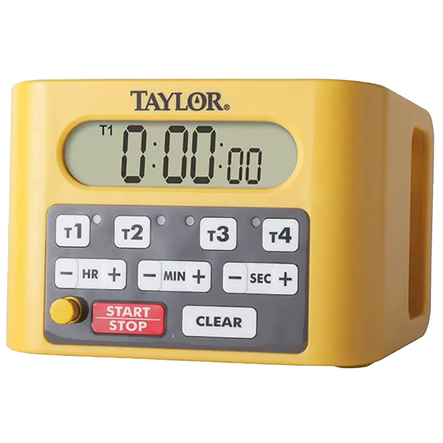Taylor Precision 5839N 4‑Event Digital Timer, 4‑1/2" x 6‑1/4", 4 Timers 9h 59m 59s, 100 dB, IP65