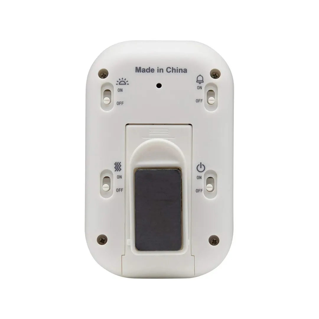 Taylor Precision 5879 Flashing Light Timer, White, Digital, Sound/Light/Vibration, Magnet/Clip/Stand