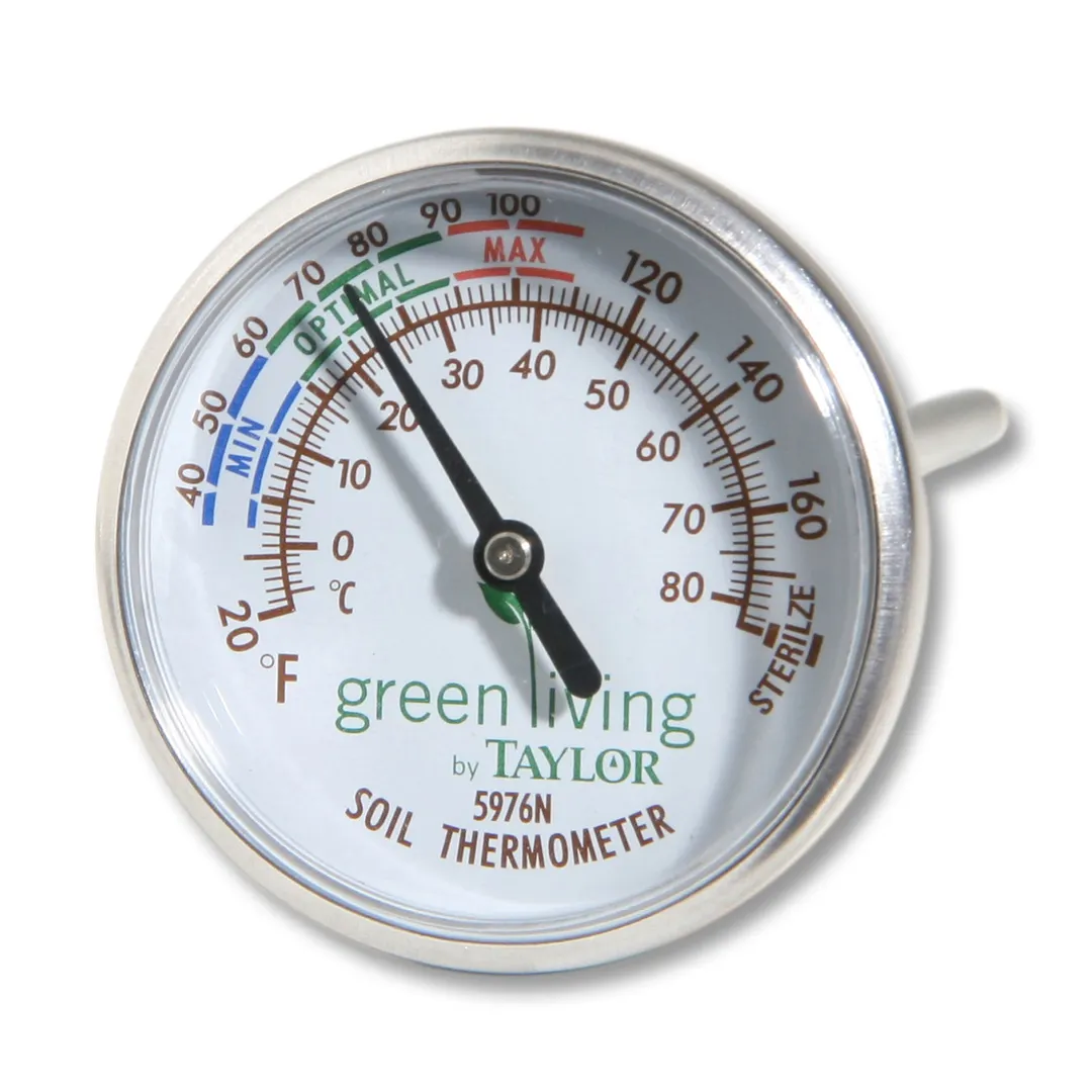 Taylor Precision 5976N Soil Testing Thermometer,4" Stainless Steel Stem