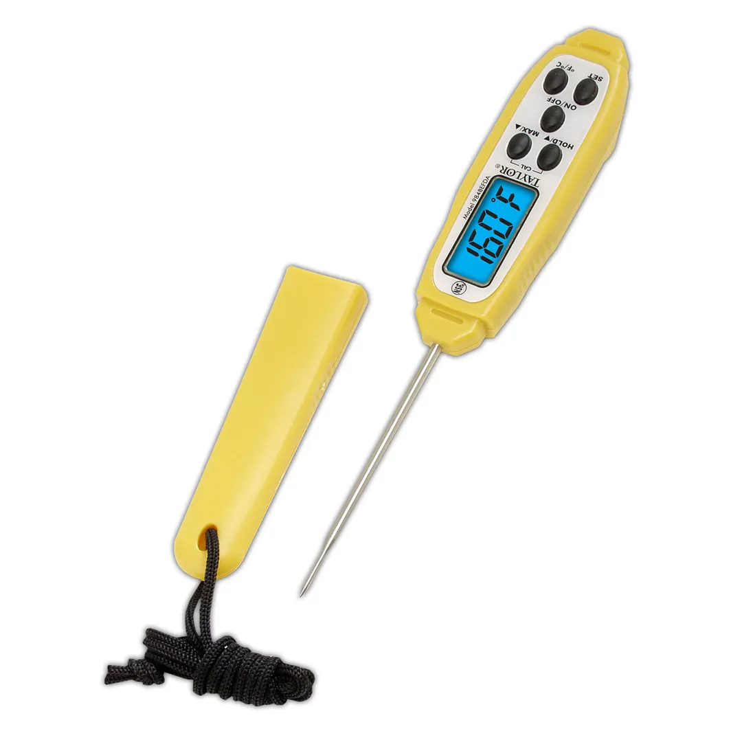 Taylor Precision 9848EFDA Pocket Thermometer, Pen‑Style Digital, LCD, -40° to 450°F, Auto Shut‑Off, NSF