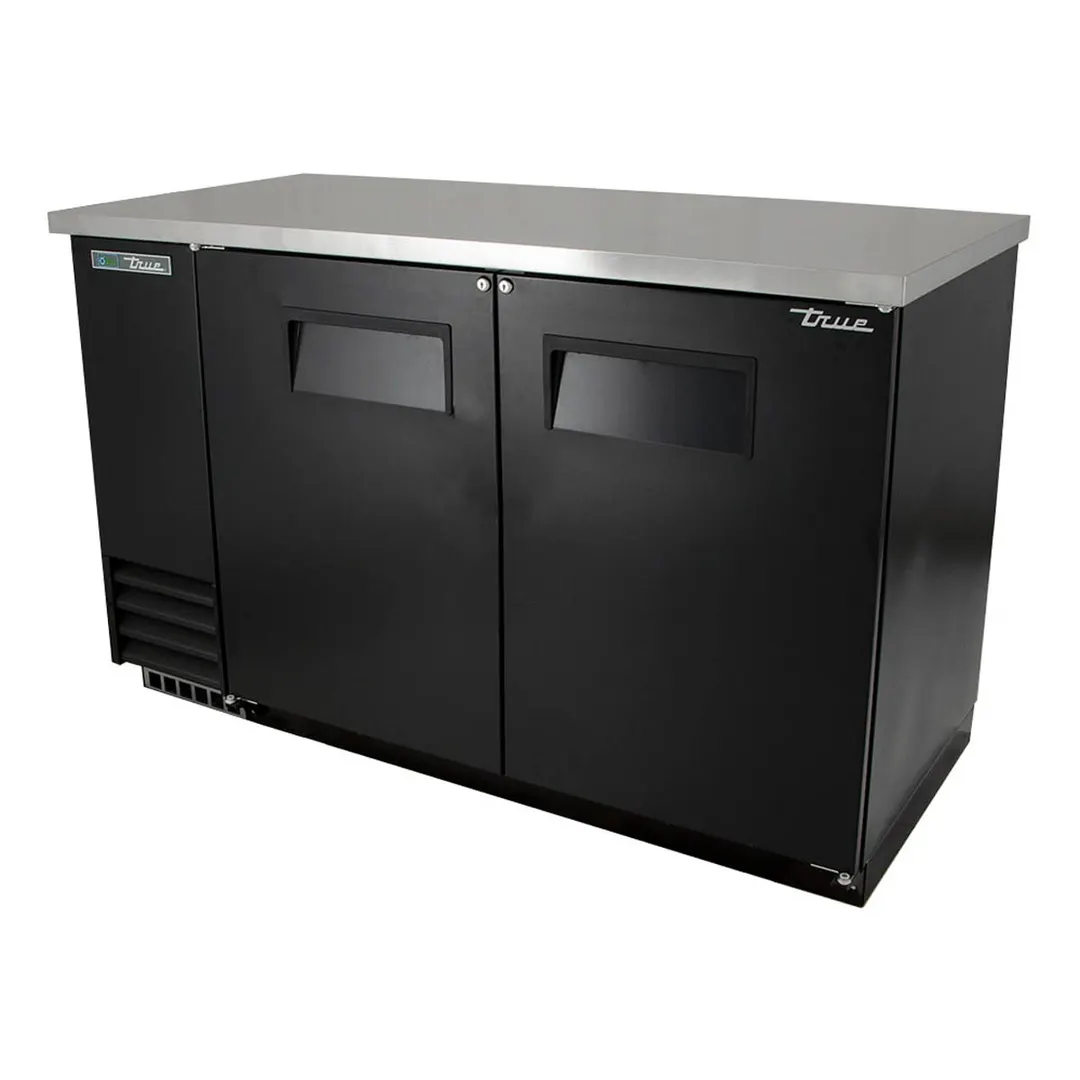 True TBB-2-HC 58" Two Solid Swing Door Back Bar Cooler with Hydrocarbon Refrigerant