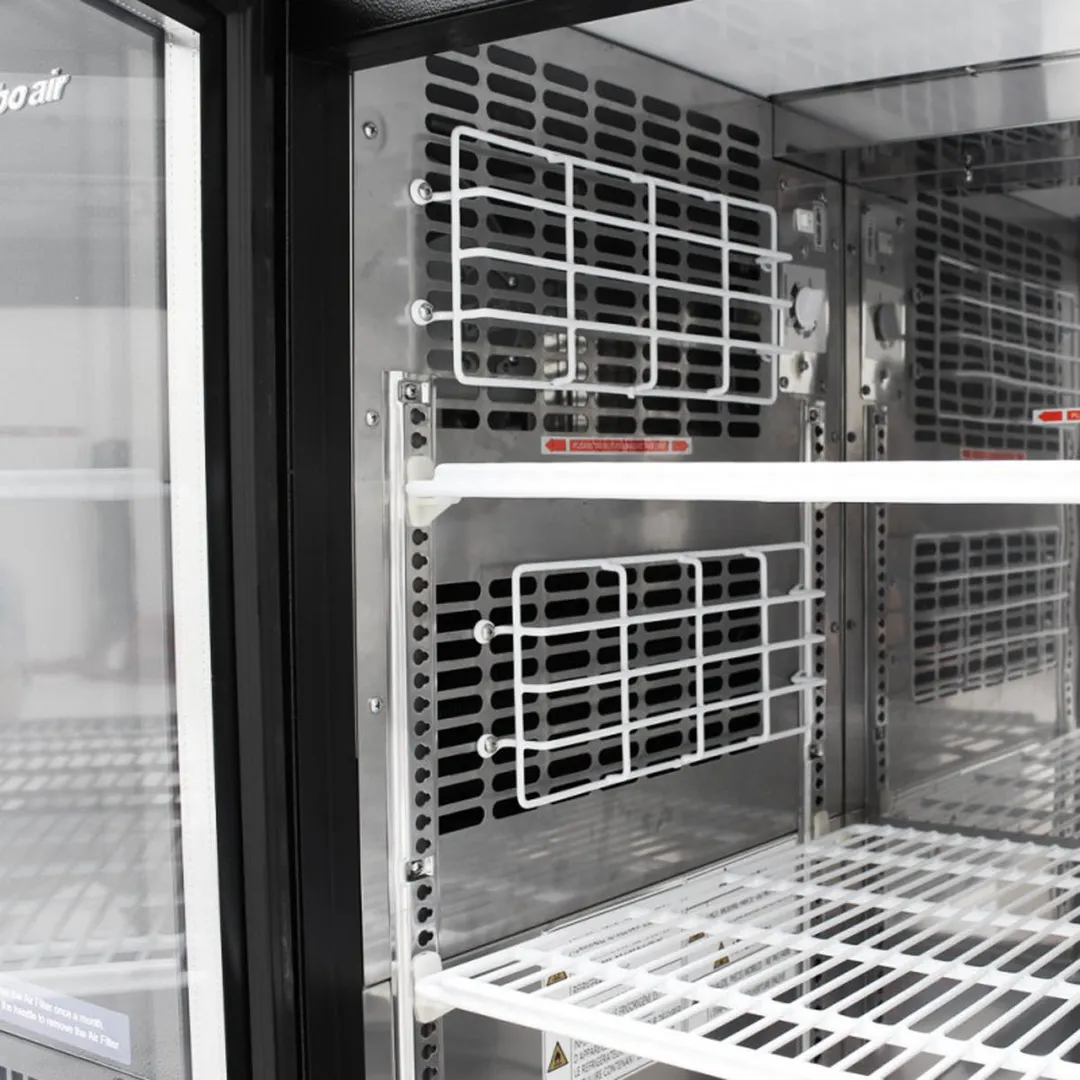 Turbo Air TBB-24-48SGD-N 49" Two Section Back Bar Cooler with Glass Door, 12.2 cu. ft.
