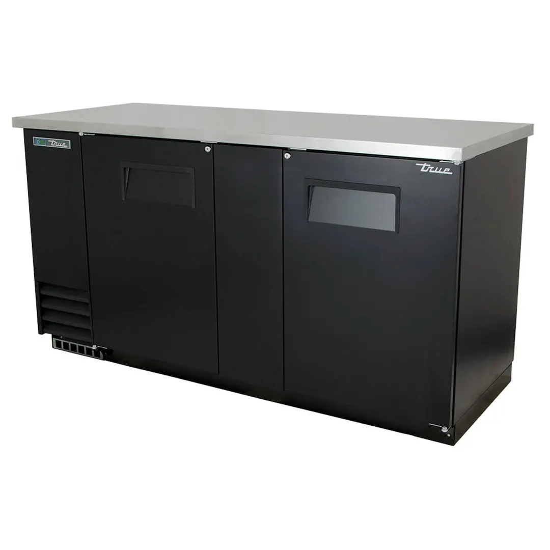 True TBB-3-HC 69" Two Solid Swing Door Back Bar Cooler with Hydrocarbon Refrigerant
