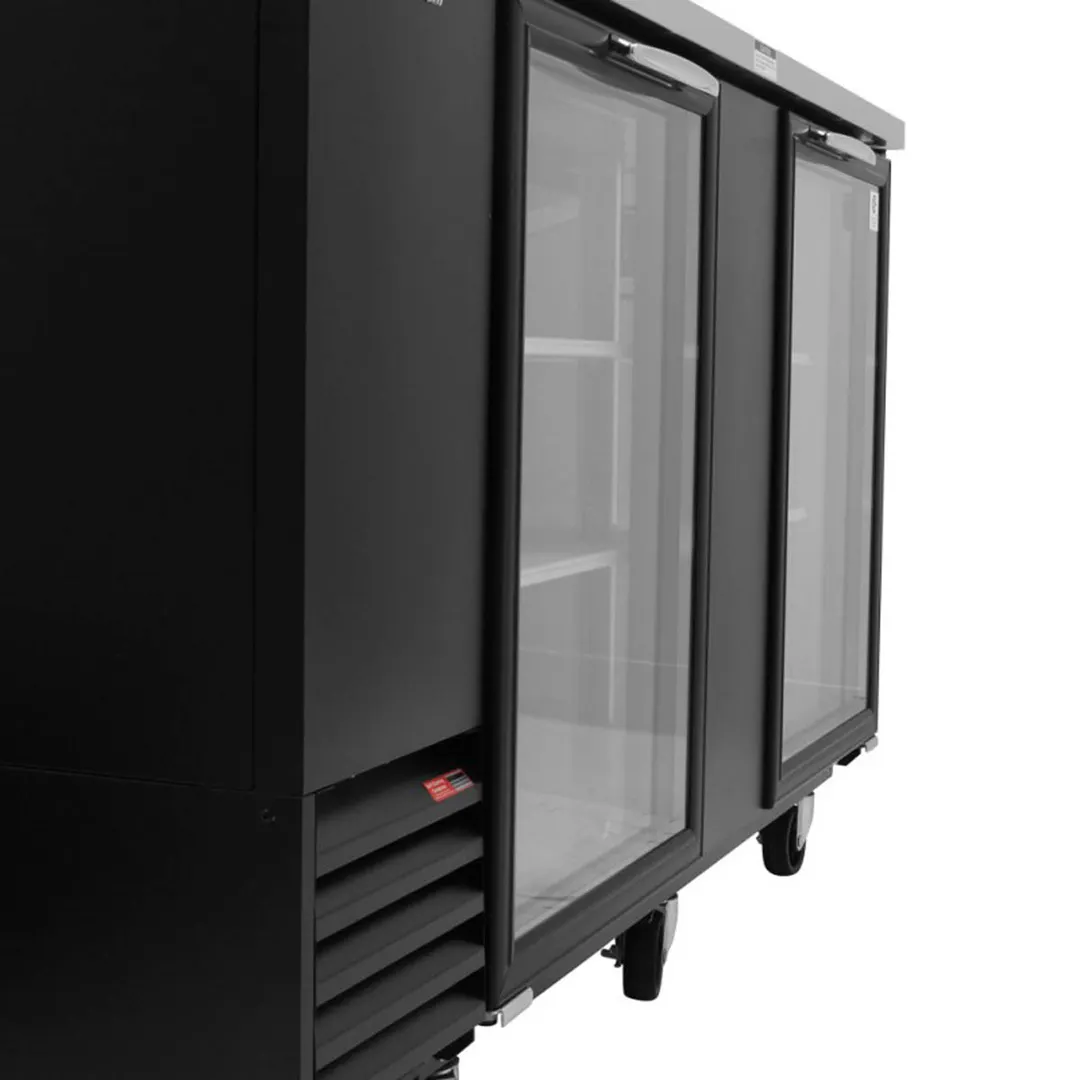 Turbo Air TBB-3SGD-N 69" Two Section Back Bar Cooler with Glass Door, 23 cu. ft.
