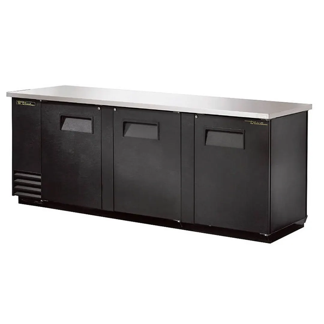 True TBB-4PT 90" 3 Solid Swing Door Pass-Thru Back Bar Cooler