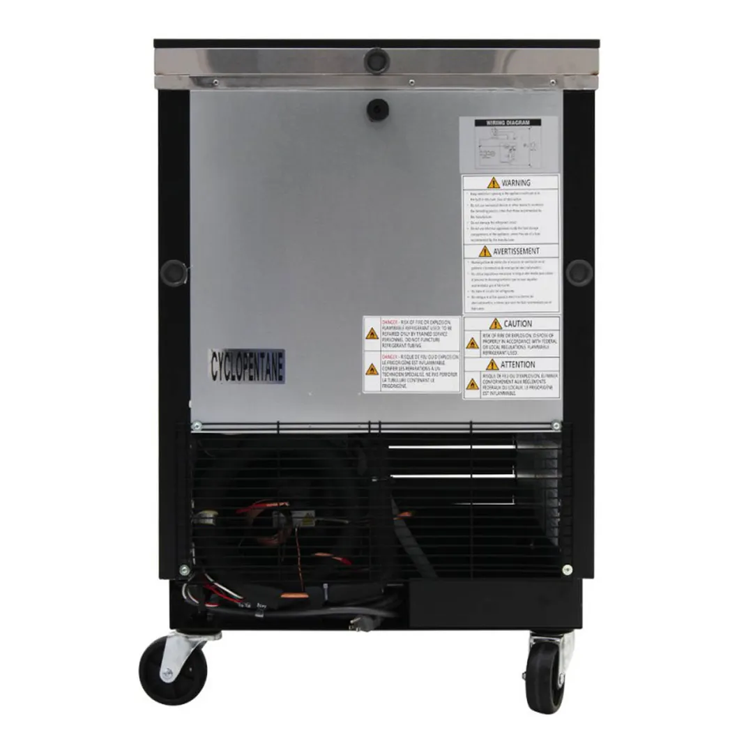 Turbo Air TBC-24SB-GF-N6 25" Black Glass Froster, 48 Mugs Capacity
