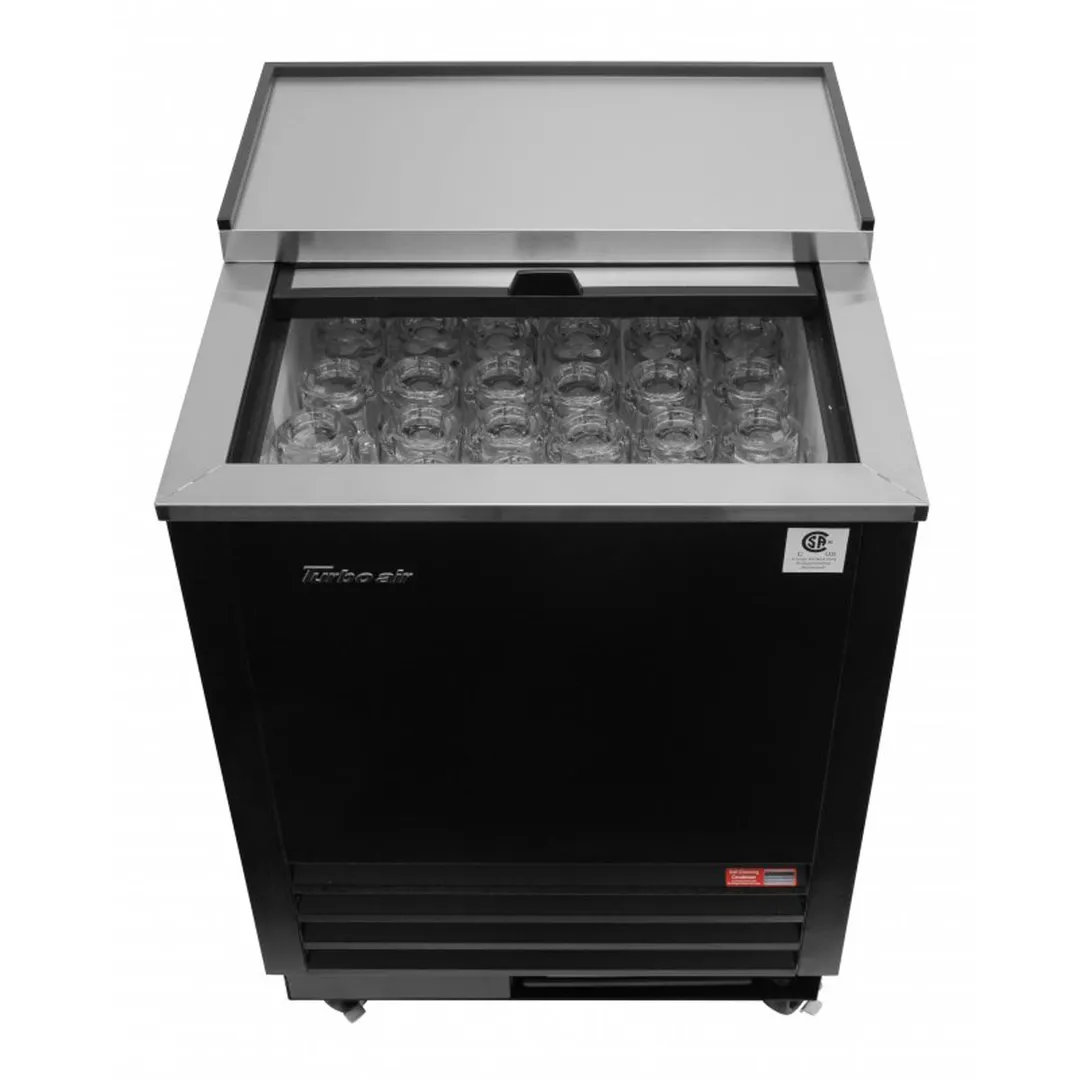Turbo Air TBC-24SB-GF-N6 25" Black Glass Froster, 48 Mugs Capacity