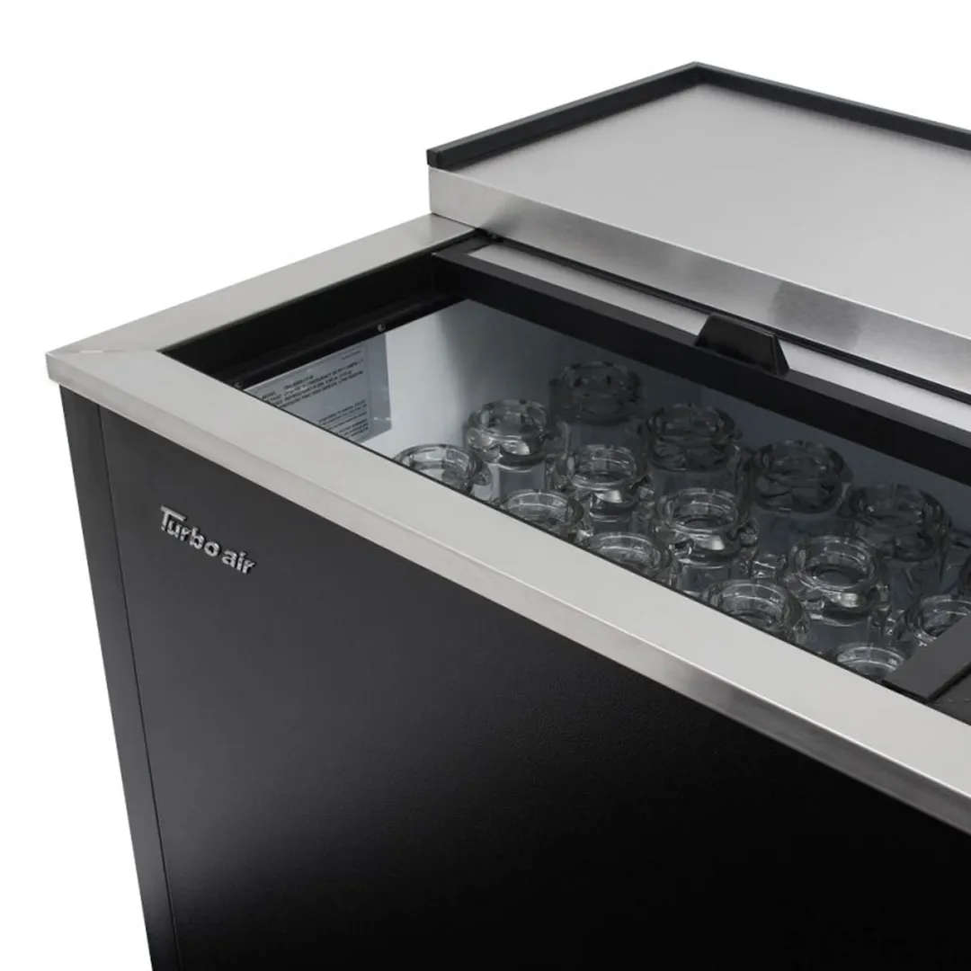 Turbo Air TBC-50SB-GF-N 50" Black Glass Froster, 140 Mugs Capacity