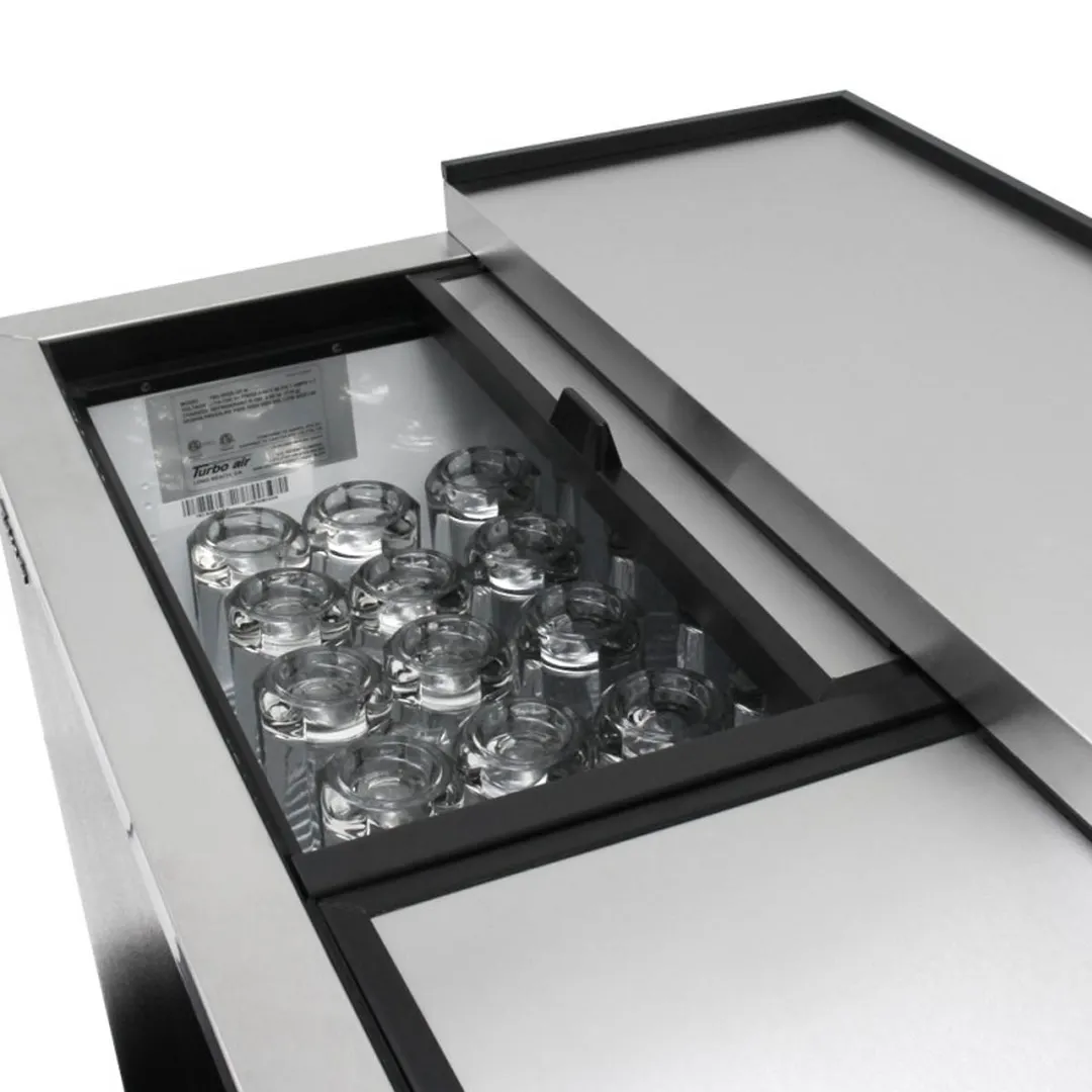 Turbo Air TBC-50SB-GF-N 50" Black Glass Froster, 140 Mugs Capacity