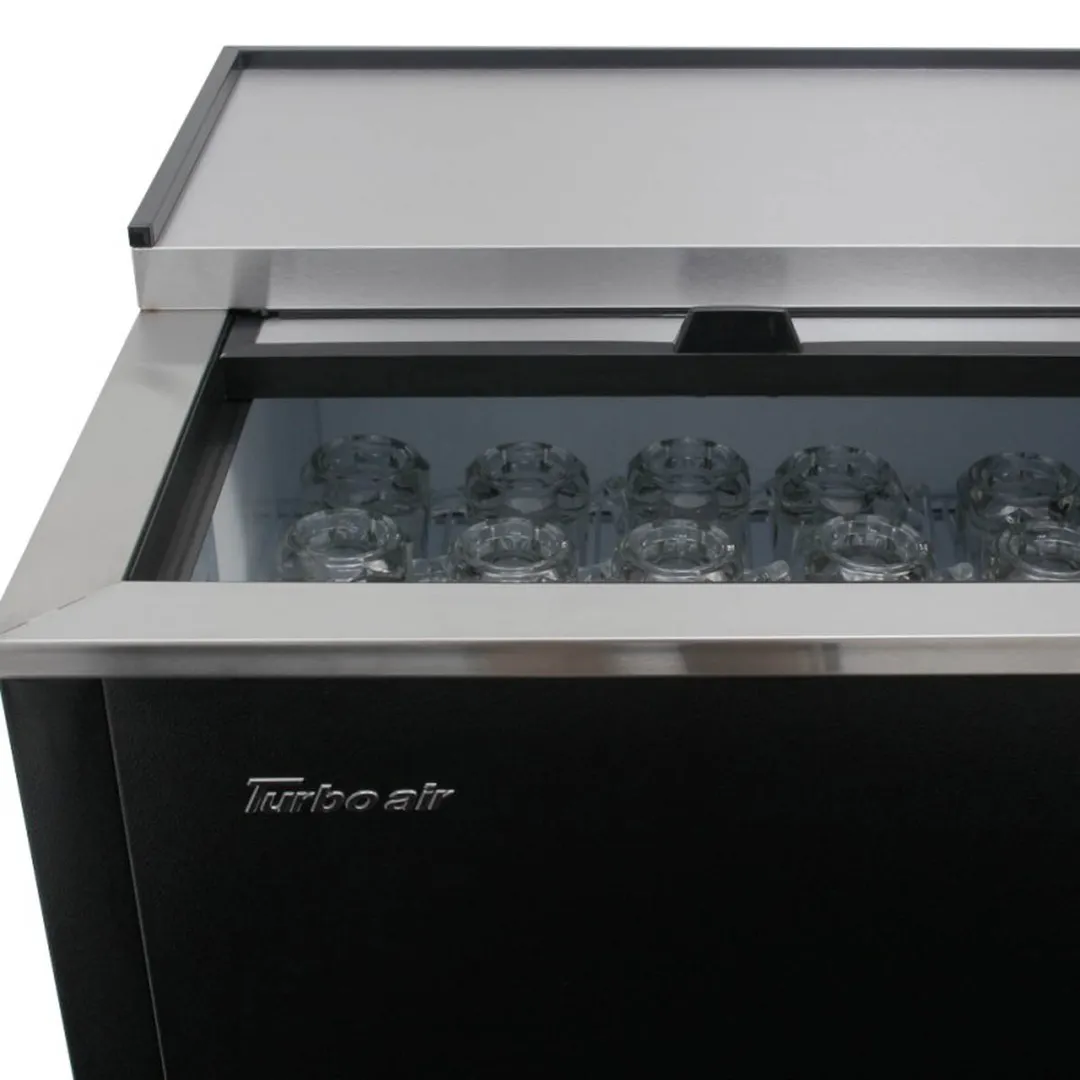 Turbo Air TBC-50SB-GF-N 50" Black Glass Froster, 140 Mugs Capacity