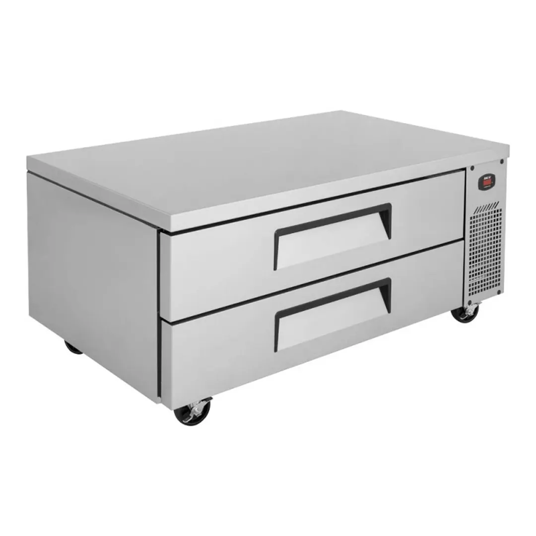 Turbo Air TCBE-52SDR-N 52" 2 Drawers Super Deluxe Chef Base Refrigerator, Flat Top, 9 cu. ft.