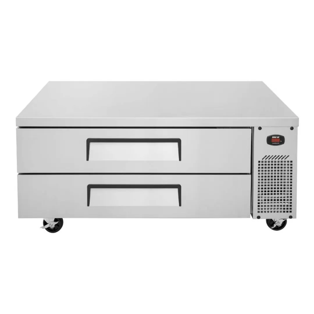 Turbo Air TCBE-52SDR-N 52" 2 Drawers Super Deluxe Chef Base Refrigerator, Flat Top, 9 cu. ft.
