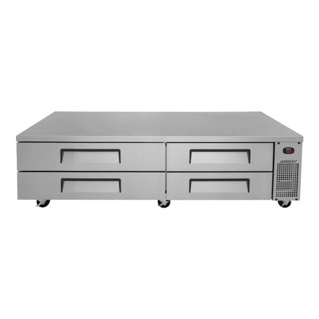 Turbo Air TCBE-82SDR-N 83" 4 Drawers Refrigerated Chef Base, Flat Top, 16 cu. ft.