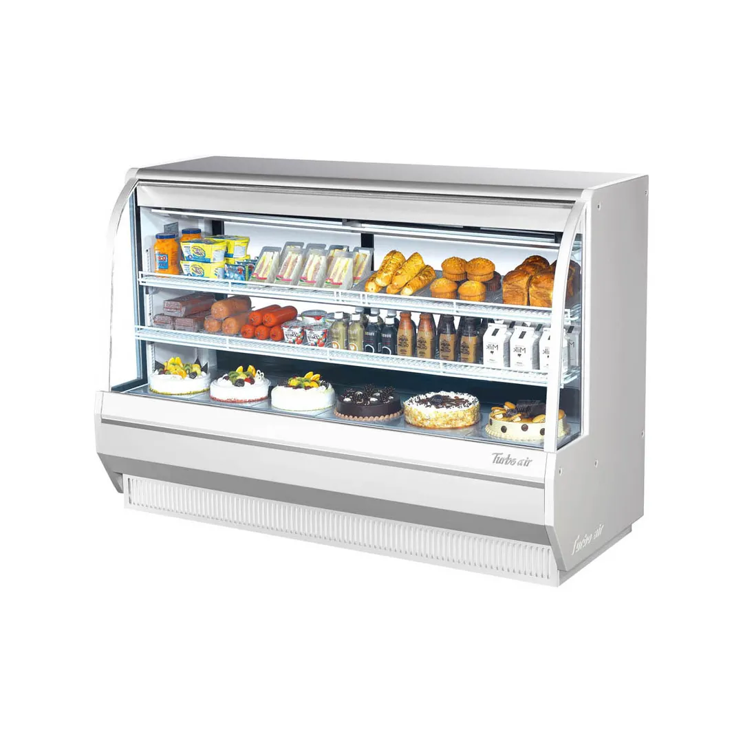 Turbo Air TCDD-72H-W(B)-N 73" Curved Refrigerated Deli Display Case