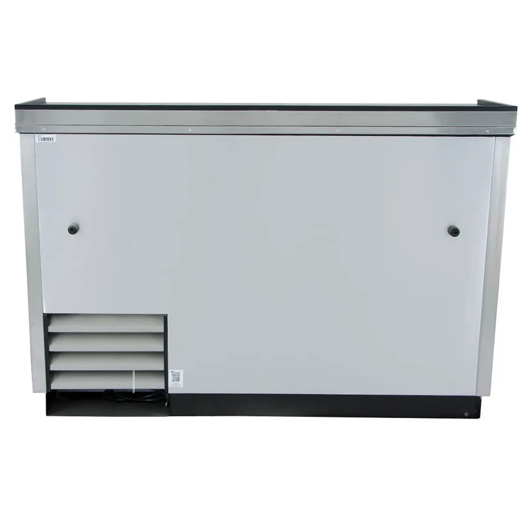 True TD-50-18-S-HC 49" Solid Slide Lid Stainless Steel Deep Well Horizontal Bottle Cooler
