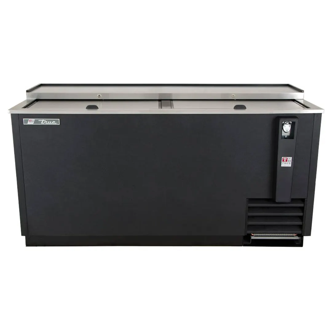 True TD-65-24-HC 64" Solid Slide Lid Deep Well Horizontal Bottle Cooler with Hydrocarbon