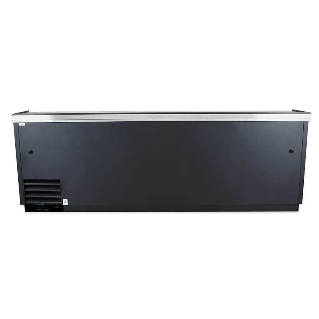 True TD-95-38-HC 95" Solid Slide Lid Deep Well Horizontal Bottle Cooler w/ LED Lighting