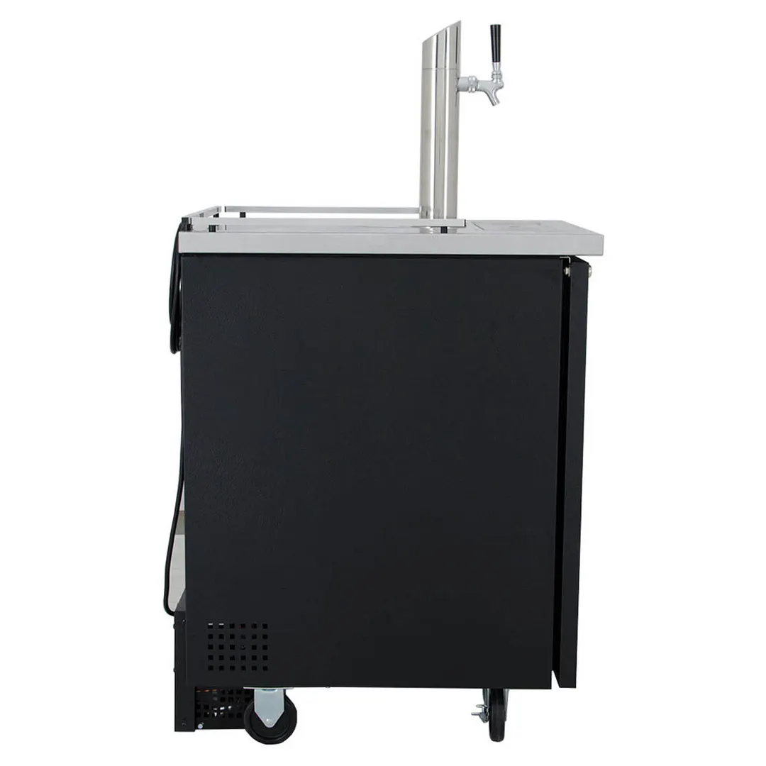 True TDD-1-HC 23" 1 Solid Swing Door Direct Draw Beer Dispenser with 1 Tap & 1 Keg Capacity