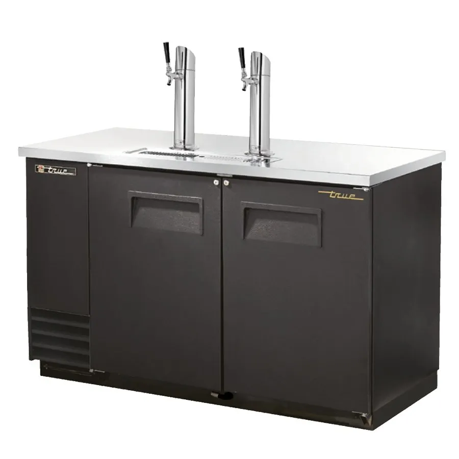 True TDD-2-HC 58" Solid Swing Door Direct Draw Beer Dispenser with 2 Taps & 2 Keg Capacity
