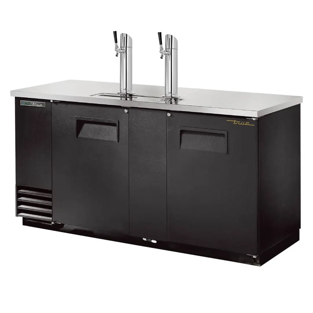 True TDD-3-HC 69" Solid Swing Door Direct Draw Beer Dispenser with 2 Taps & 3 Keg Capacity