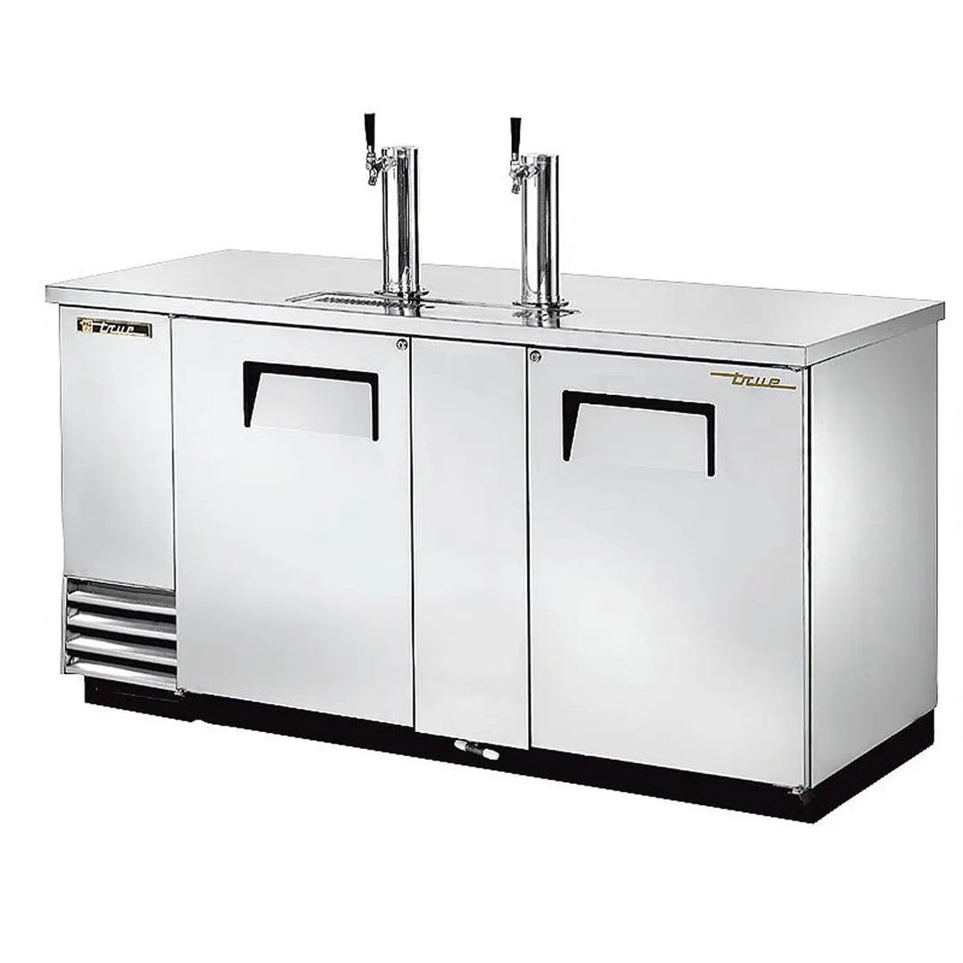 True TDD-3-S-HC 69" Solid Door Direct Draw Beer Dispenser with 2 Taps & 3 Keg Capacity