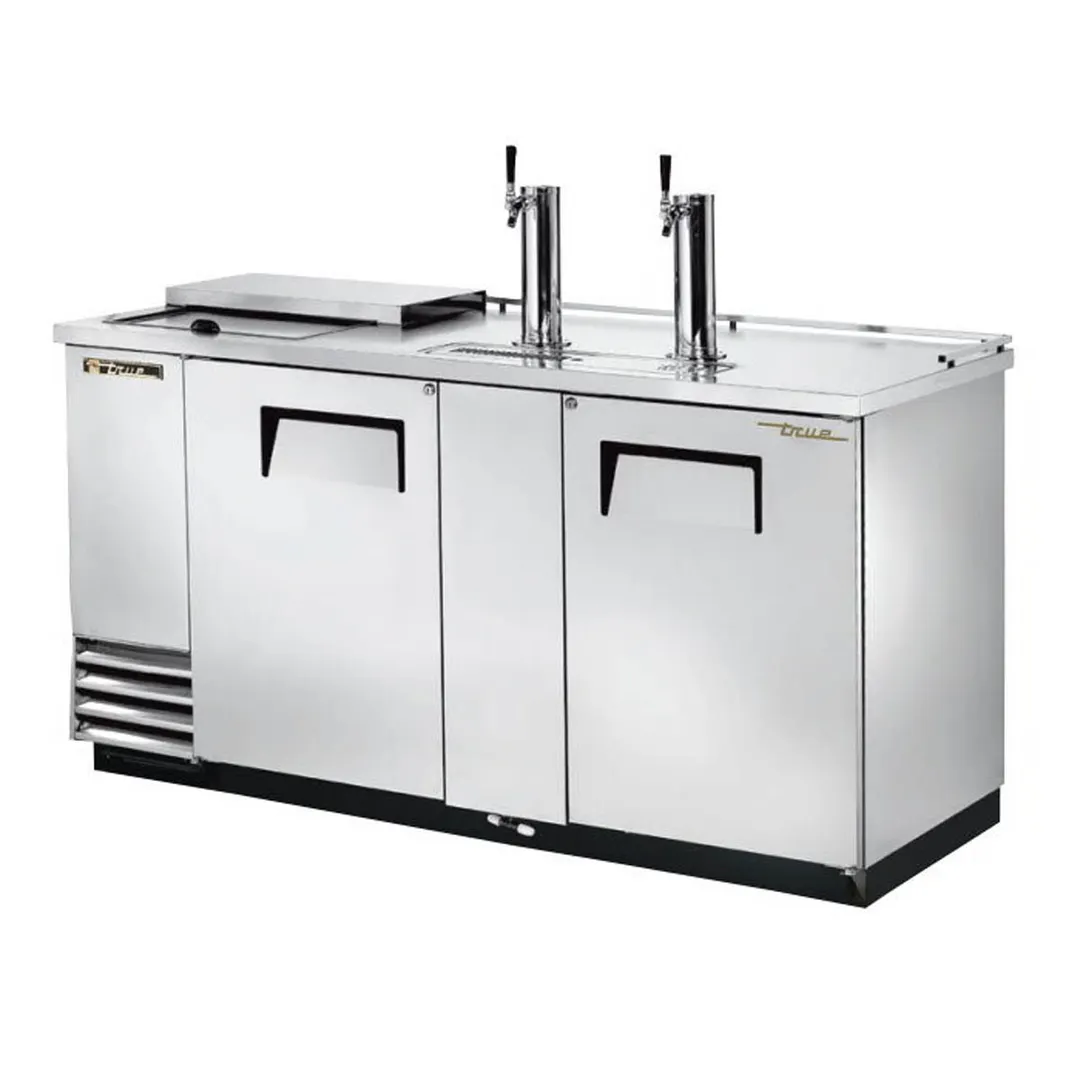 True TDD-3CT-S-HC 69" Solid Door Direct Draw Beer Dispenser with 2 Taps & 3 Keg Capacity