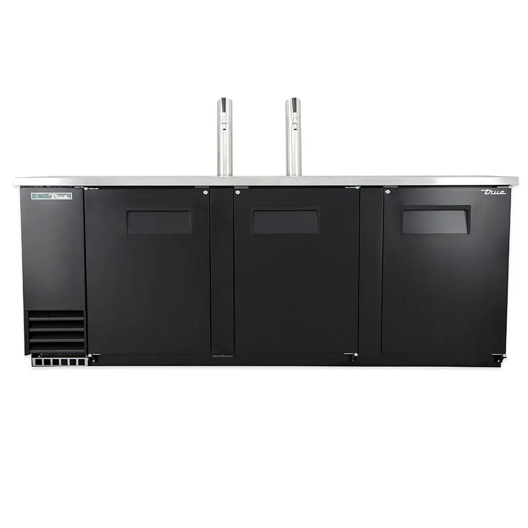 True TDD-4-HC 90" Solid Swing Door Direct Draw Beer Dispenser with 2 Taps & 4 Keg Capacity