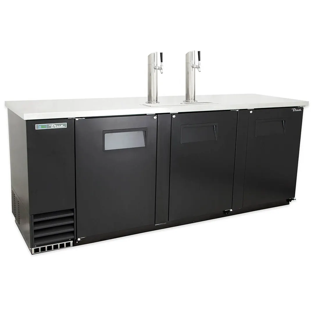 True TDD-4-HC 90" Solid Swing Door Direct Draw Beer Dispenser with 2 Taps & 4 Keg Capacity