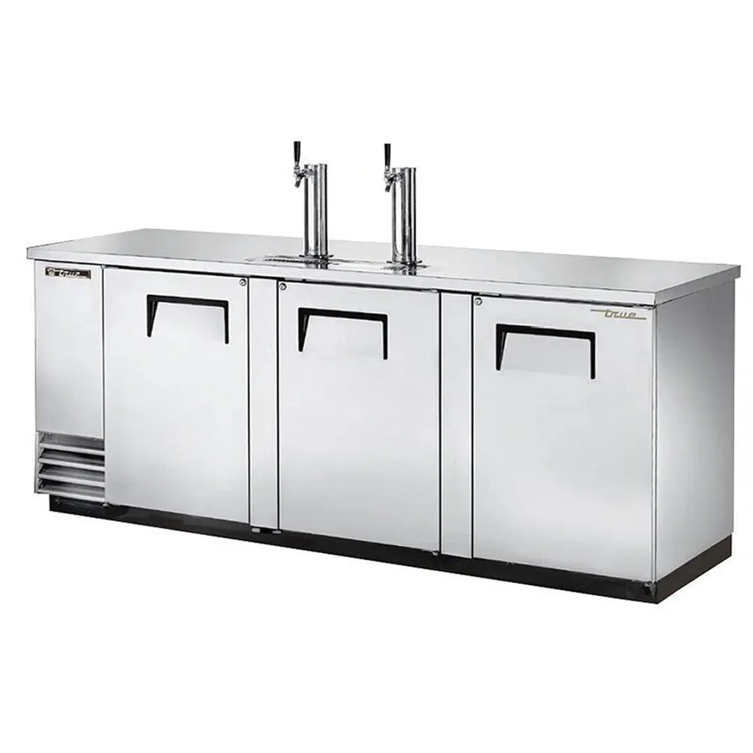 True TDD-4-S-HC 90" Solid Swing Door Direct Draw Beer Dispenser with 2 Taps & 4 Keg Capacity