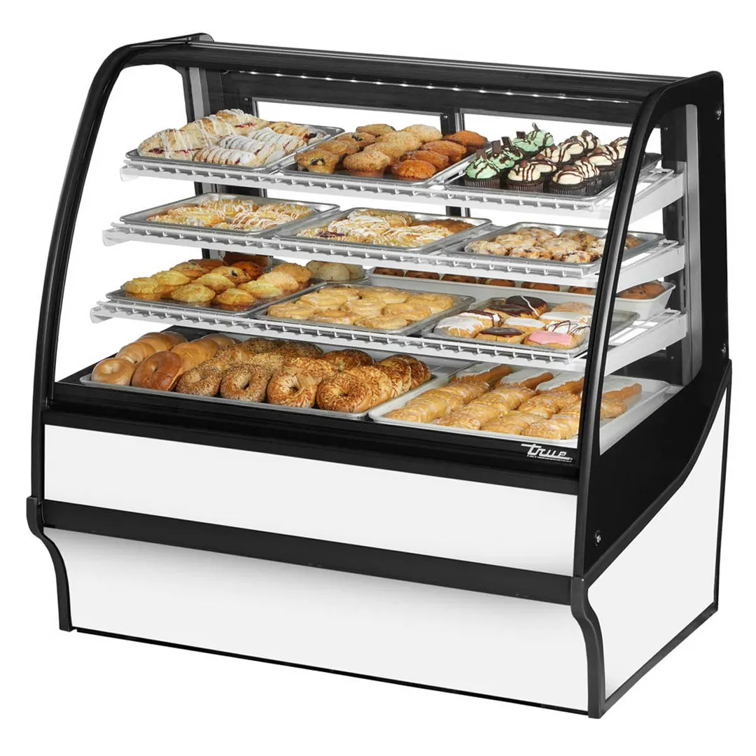 True TDM-DC-48-GE/GE-W-W 48" Curved Glass / Glass End Dry Bakery Merchandiser Case