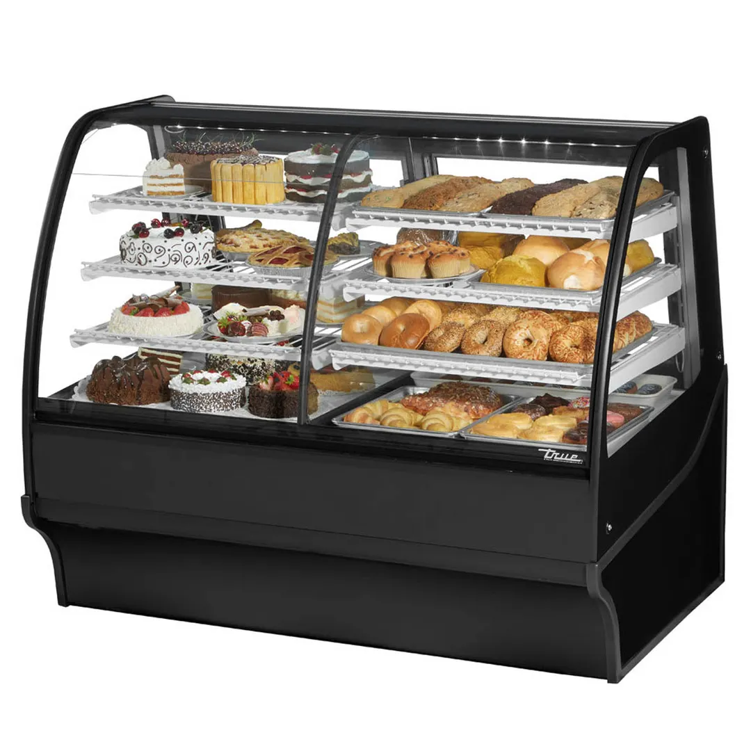 True TDM-DZ-59-GE/GE-B-W 59" Black Dry / Refrigerated Bakery Case