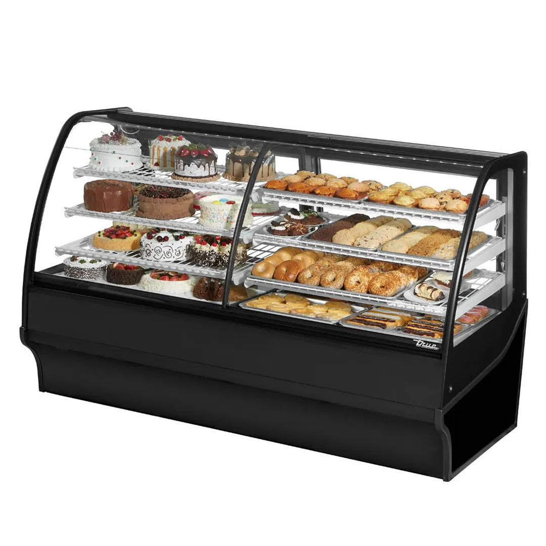 True TDM-DZ-77-GE/GE-B-W 77" Black Dry / Refrigerated Bakery Case