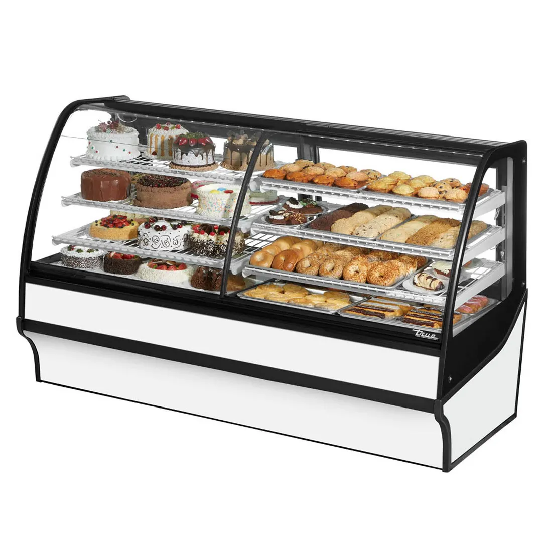 True TDM-DZ-77-GE/GE-W-W 77" White Dry / Refrigerated Bakery Case