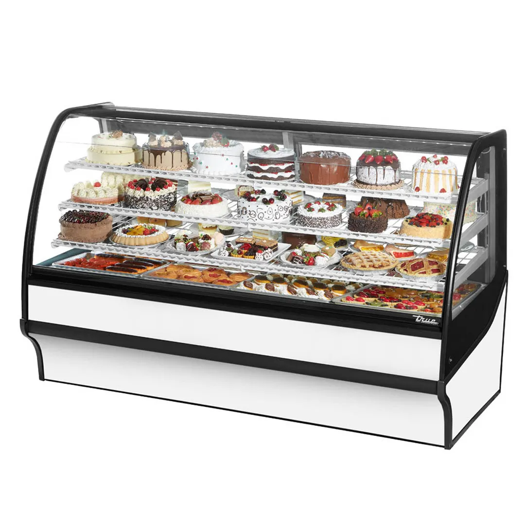 True TDM-R-77-GE/GE-W-W 77" White Refrigerated Bakery Display Case