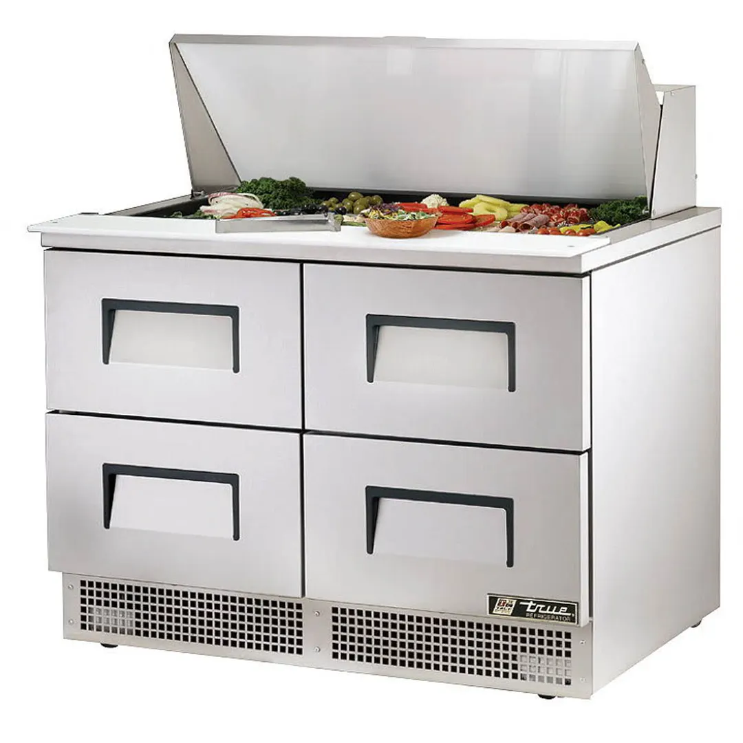True TFP-48-18M-D-4-HC 48" Mega Top Sandwich/Salad Prep Table w/ 4 Drawers, 18 Pans