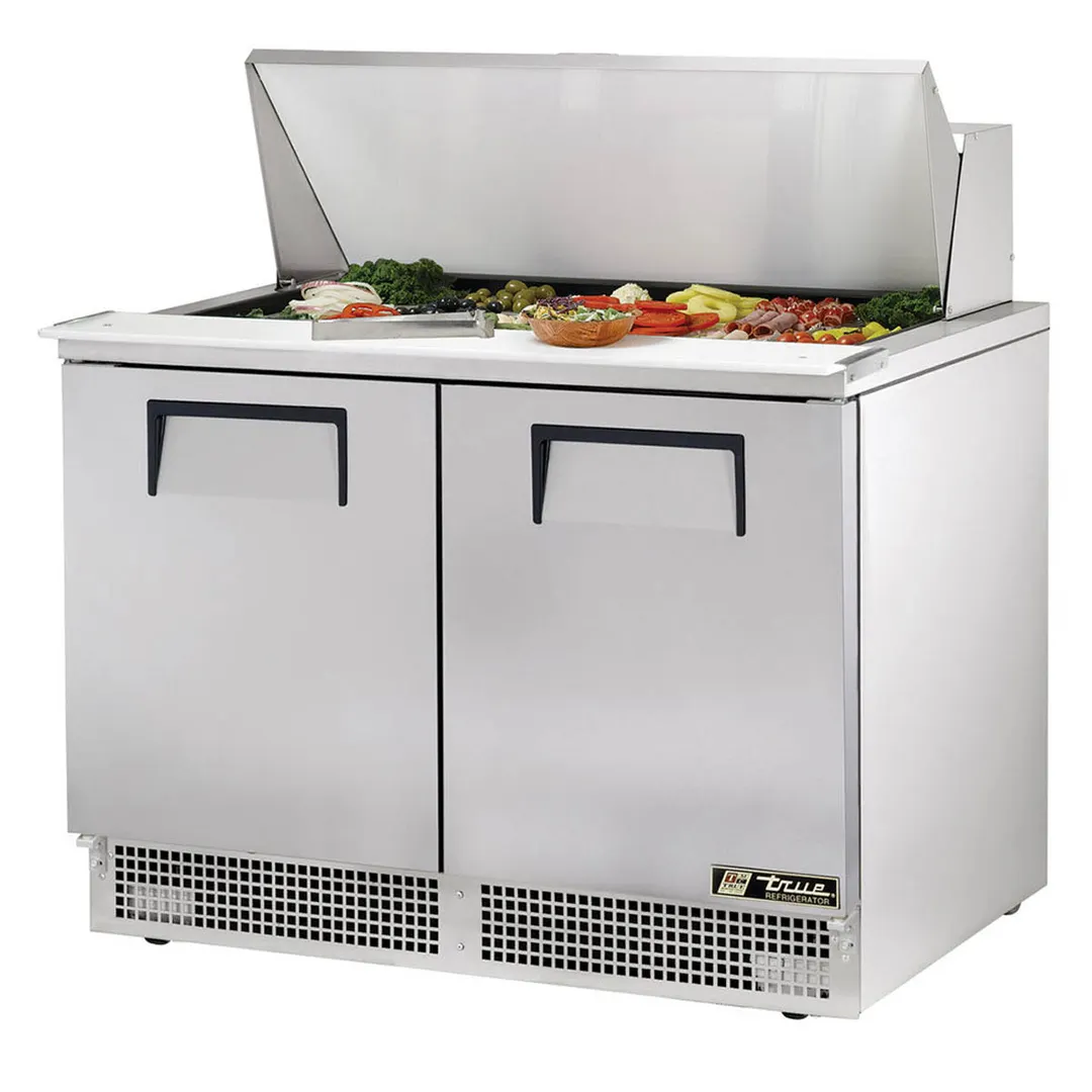 True TFP-48-18M-HC 48" Mega Top Sandwich/Salad Prep Table w/ 2 Doors, 18 Pans