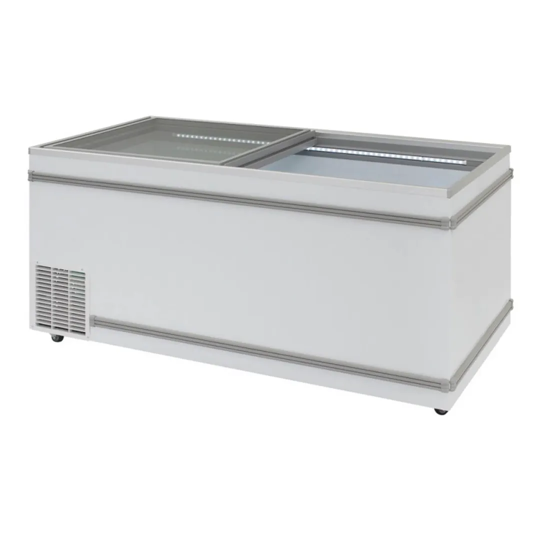 Turbo Air TFS-25F-N 69" Island Glass Chest Freezer, 25.22 cu. ft.