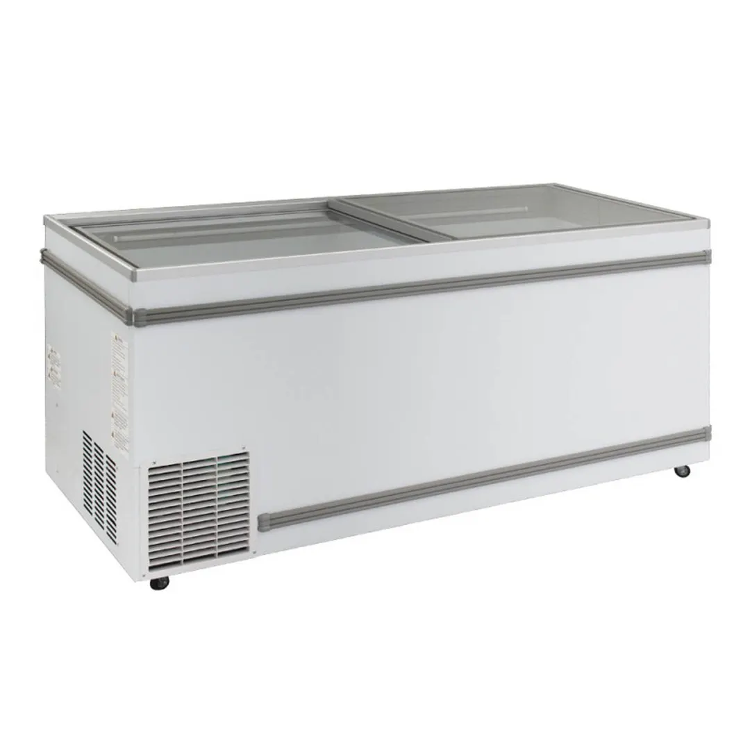 Turbo Air TFS-25F-N 69" Island Glass Chest Freezer, 25.22 cu. ft.