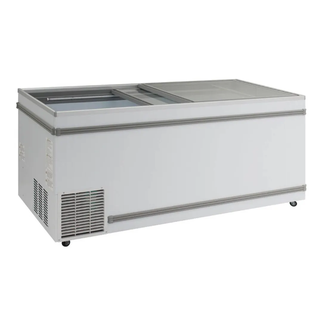 Turbo Air TFS-25F-N 69" Island Glass Chest Freezer, 25.22 cu. ft.