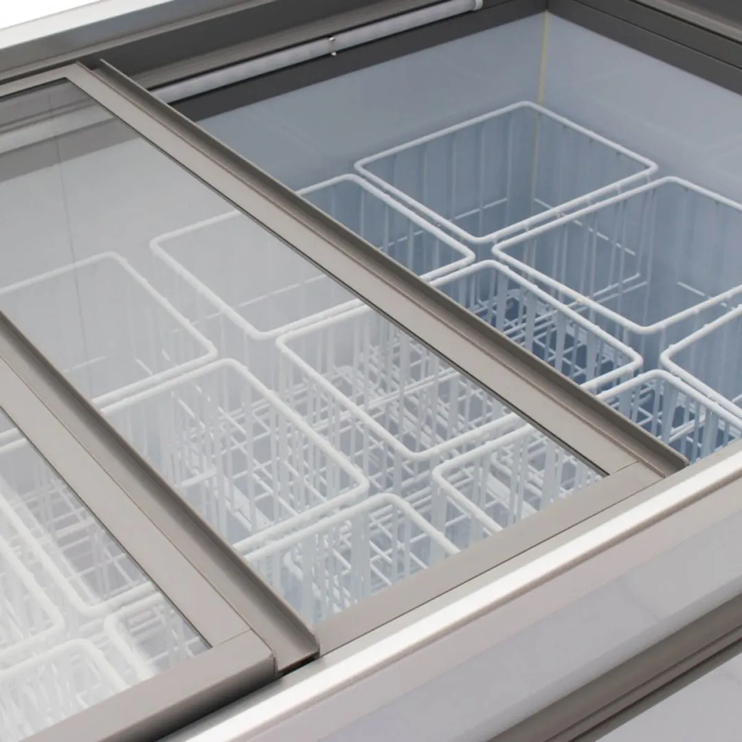 Turbo Air TFS-25F-N 69" Island Glass Chest Freezer, 25.22 cu. ft.
