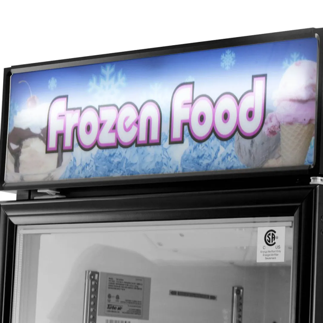 Turbo Air TGF-23F(B)-N 27" 1 Glass Door Freezer Merchandiser, White or Black, 17.7 cu. ft.