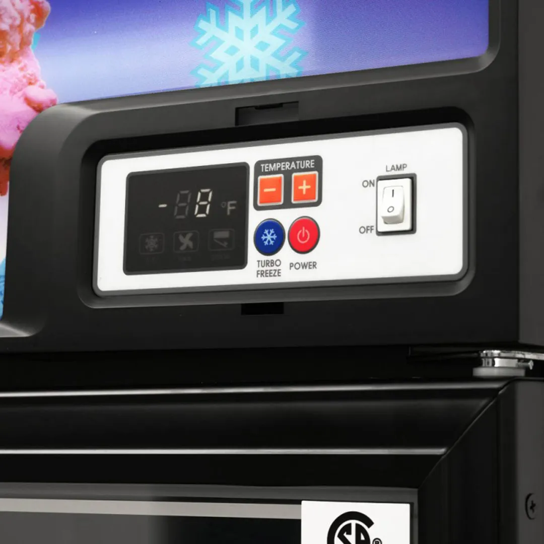 Turbo Air TGF-72FB-N 81" 3 Glass Door Freezer Merchandiser, White or Black, 58.45 cu. ft.