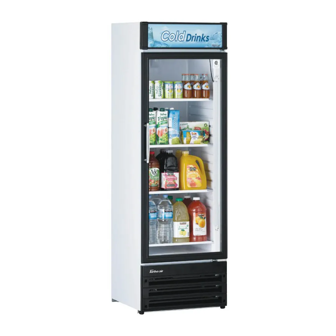Turbo Air TGM-14RV-N6 23" 1-Glass Door Merchandiser Refrigerator, White Cabinet, 12.17 cu. ft., Low‑E Glass